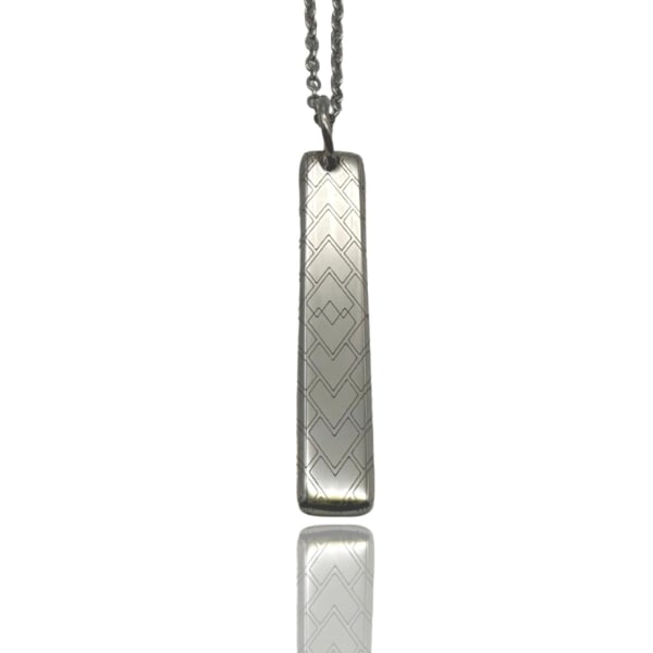 Halsband med coolt mönster för män rostfritt stål silver Silver one size  c98a | Silver | Flaggor & Symboler | Fyndiq