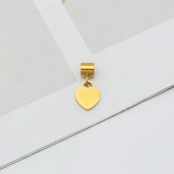 Halskæde hjerte belagt med ægte guld unikt design Gold one size