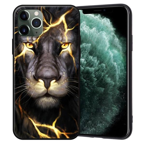 Samsung Galaxy S21 modeller lejon med blixtrar Guld Grey S21 Plus