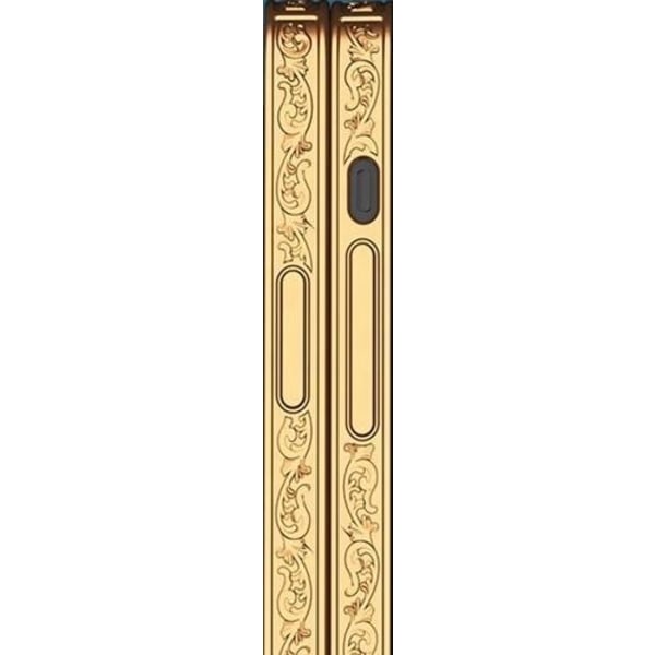 iPhone 12 Pro Max Luksus glas etui guldbarok elegant flere farver Green one size