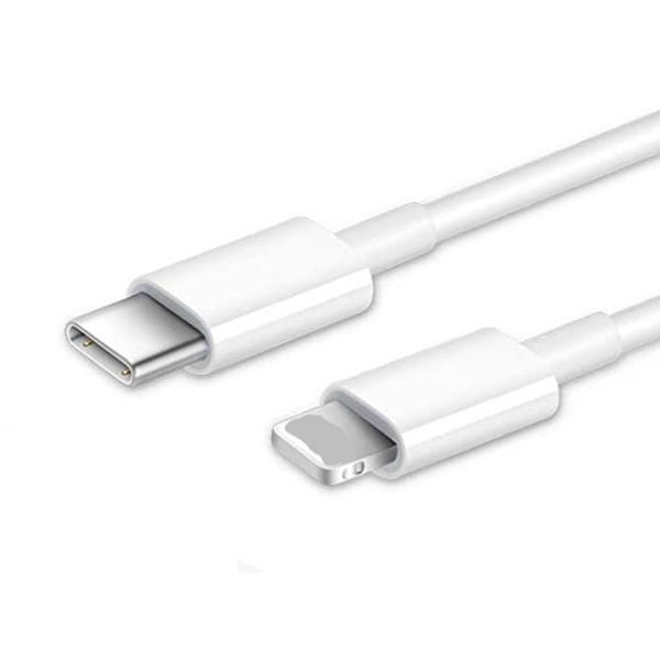 iPhone 13 12 lightning USB C kabel stödjer snabbladdning vit Vit one size
