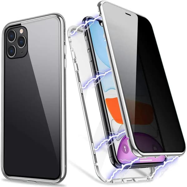 iPhone 14 Plus - 360 graders full beskyttelse med front og bakside - antispion Gold