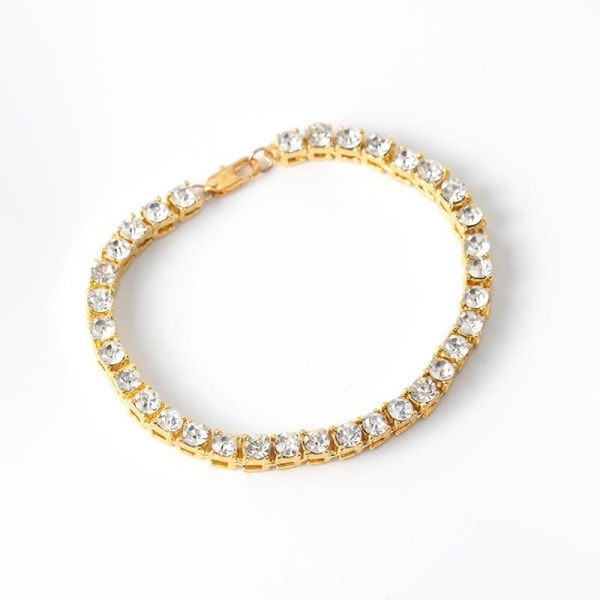 Vackert armband med diamanter lyx gåva guld silver Guld one size