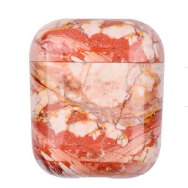 Cover til Airpods taske i rødt marmor mønster Red one size