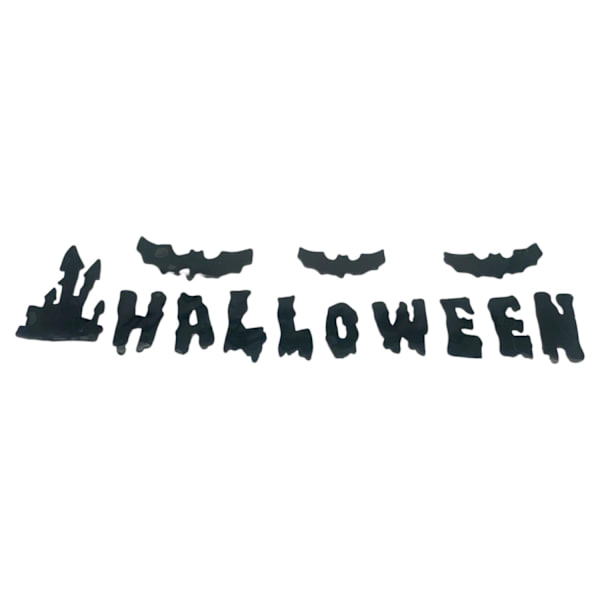 Iso ikkuna koristeena bat halloween itseliimautuva musta linna Black