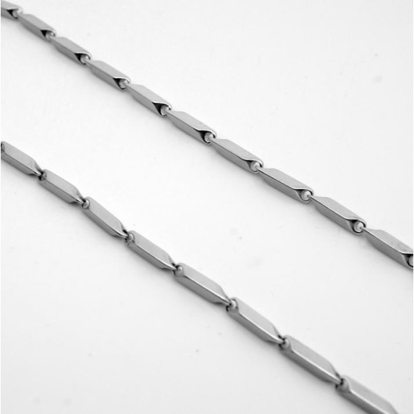 Chain in stainless steel melon seed shaped choose from 3 different lengths Silver S