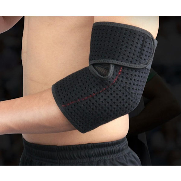 Justerbart stöd till armbåge stabiliserande kompression baseball Svart one size
