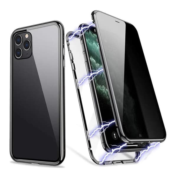 iPhone 14 Plus - 360 graders full beskyttelse med front og bakside - antispion Gold