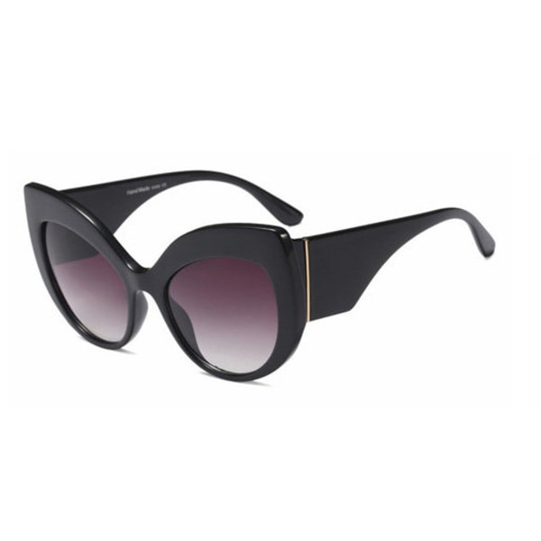 Kvindelige store Cat-Eye solbriller 2024 UV400 Khloe Black one size