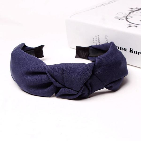 Smuk tiara med knude i stof i flere forskellige farver Black one size