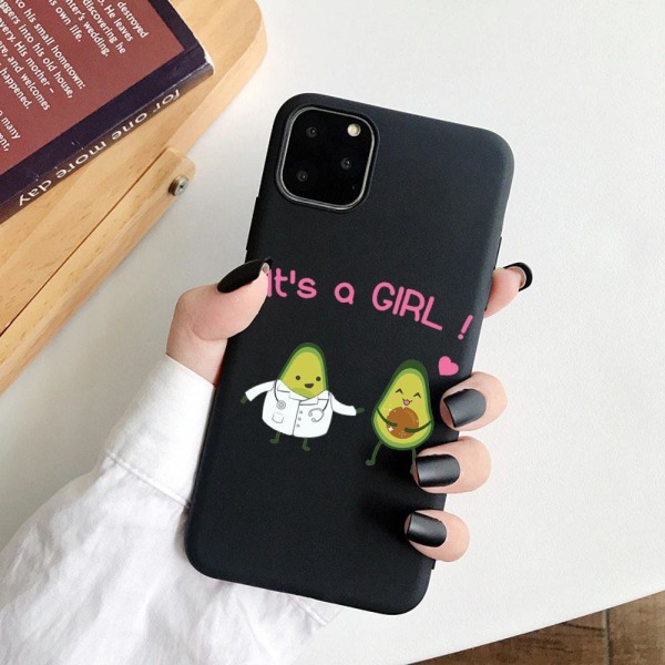 iPhone 12 & 13 Pro Max Mini -etui, det er en pige med avocado -s Black one size