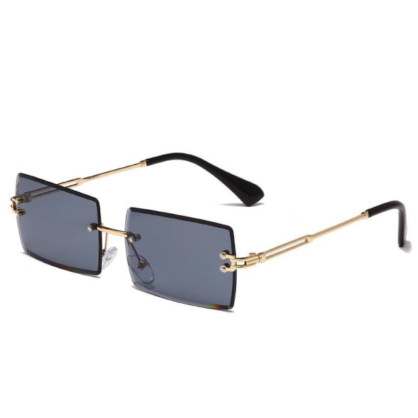Solbriller for kvinner 90-tallsinspirert rektangulær sommer Black one size  e3a5 | Black | Abstrakt og geometri | Fyndiq