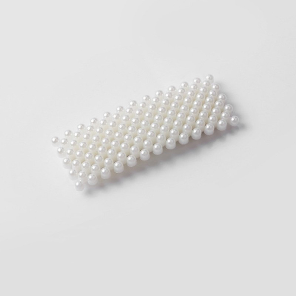 Hårklemme med små perler White one size