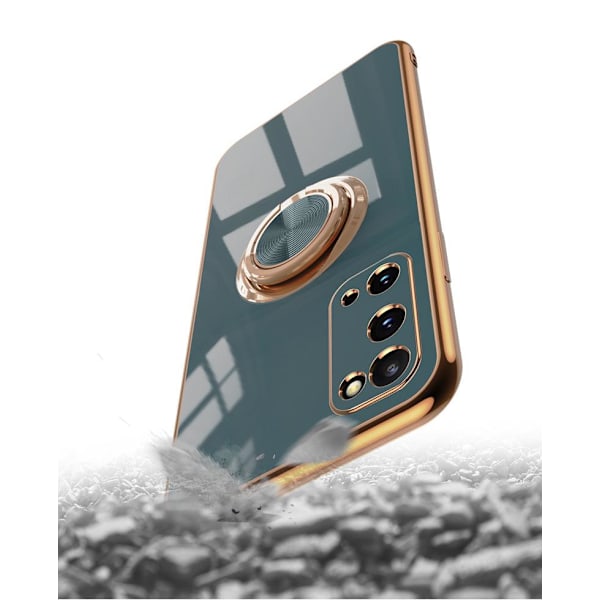 ‘Samsung Galaxy S20 Plus‘ Lyxigt Stilrent skal med ring ställ-funktion Guld Purple one size