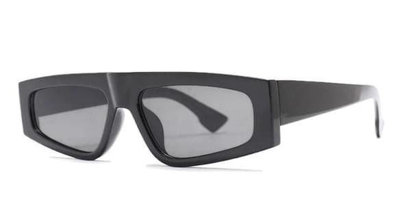 Firkantede solbriller med polycarbonat stel 2025 Black one size