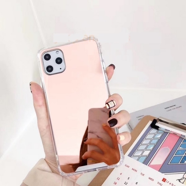 Mobile case iPhone 11 spejlglas xo Pink gold one size