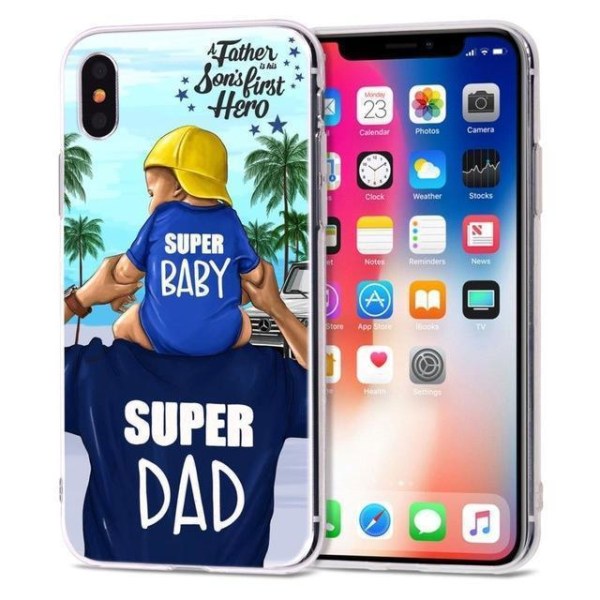 Super isä super vauvan isänpäivälahja iPhone 13 12 Pro Max Mini MultiColor 13 Pro