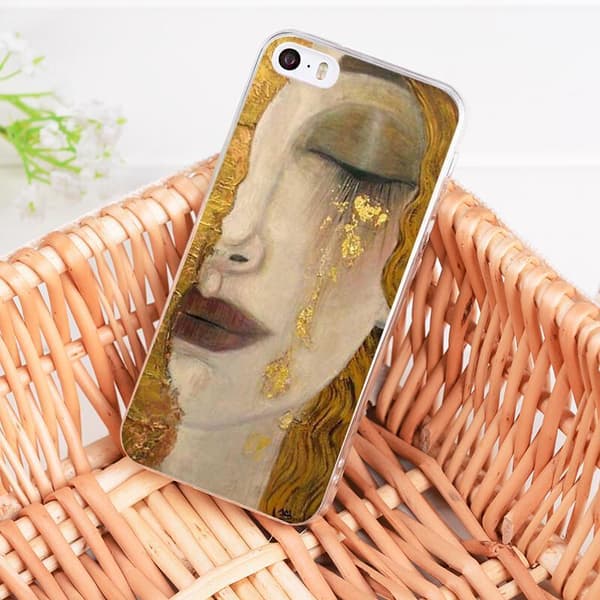Kuvitus maalaus kaunis nainen kulta iPhone 13 12 Pro Max Mini MultiColor iPhone 13 Mini
