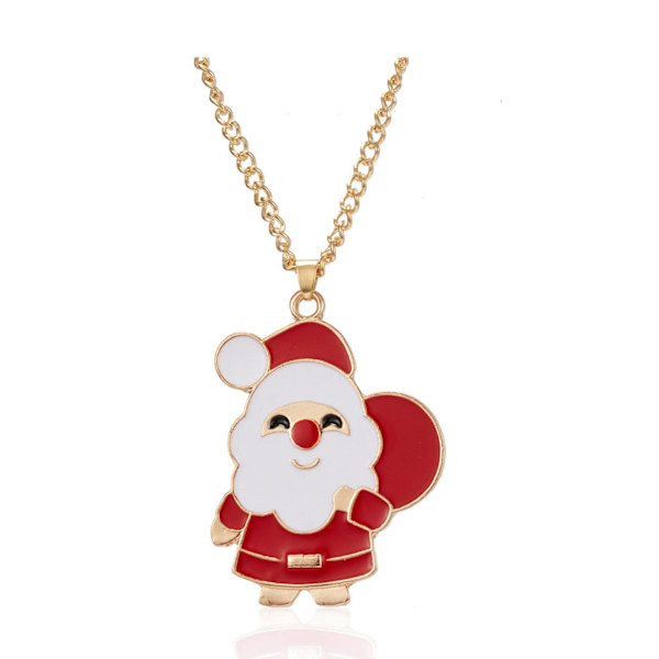 Gold-plated necklace chain with large snowflake 2 models rhinestones Gold one size
