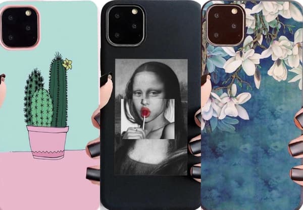 iPhone 12 & 12 Pro 3-PACK case cactus mona-lisa flowers Grey one size