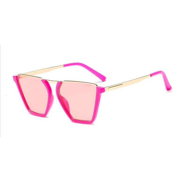Vintage Half Frame solbriller alle lyserøde UV400 Gigi Pink one size