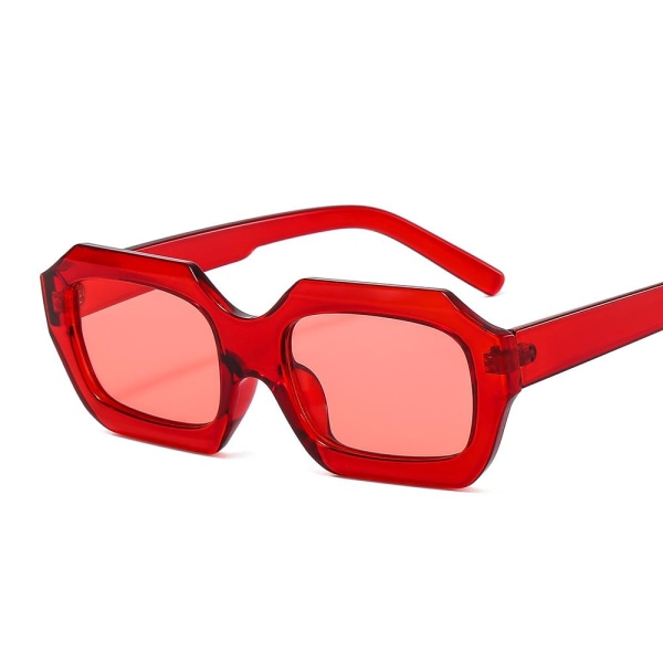 70-luvun inspiroidut soikeat aurinkolasit 100% UV-suoja vihreä punainen Red one size