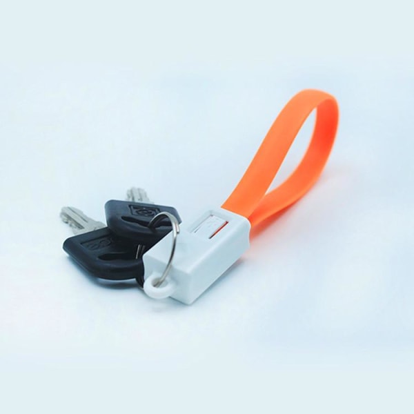 6 PACK! Micro USB/Android - laddare nyckelknippa USB kabel porta Svart one size