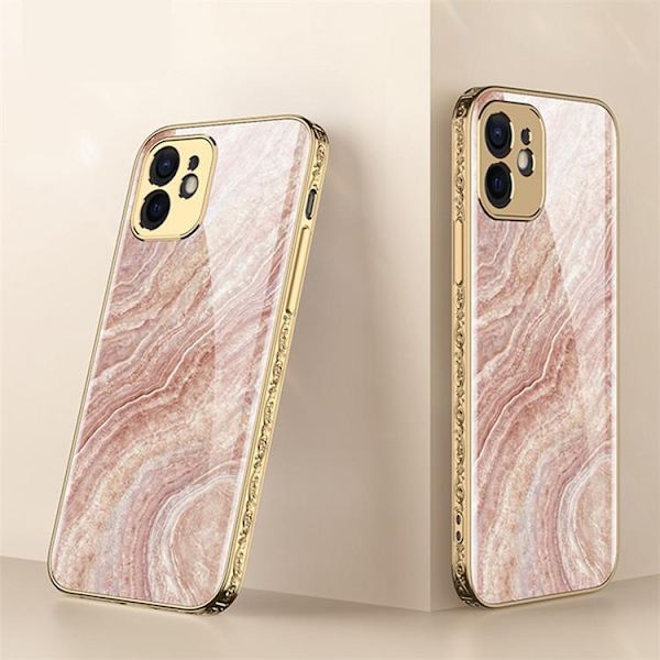 iPhone 13 Pro Lyx glas-skal guld barock elegant rosa rokoko Guld one size