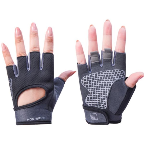 Anti-glid handskar för fitness träning gym tyngdlyftning rosa Black XL