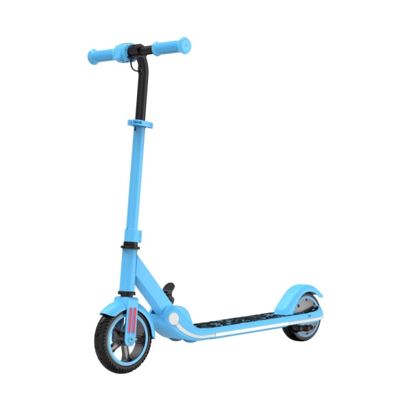 Rosa & Blå elscooter för barn lätt fällbar med 15 km/h maxfart justerbart styre Blå