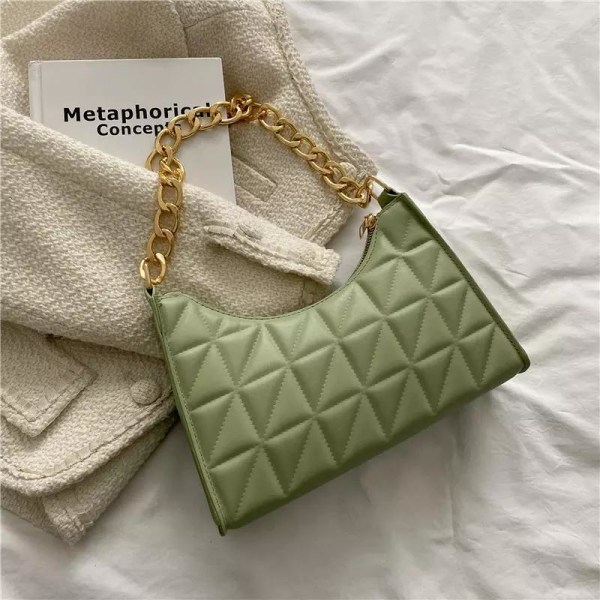 Stilfuld taske med guldkæde vegansk læder inspireret af luksusmæ Green 79dd  | Green | Planter & frugter | Fyndiq