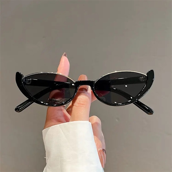 Siistit aurinkolasit kissansilmälasit ainutlaatuiset retro vettä hylkivät 2025 Black one size