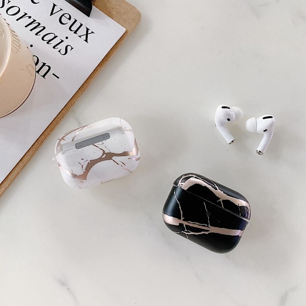 Airpods Pro Skal i lyxigt marmormönster Svart one size