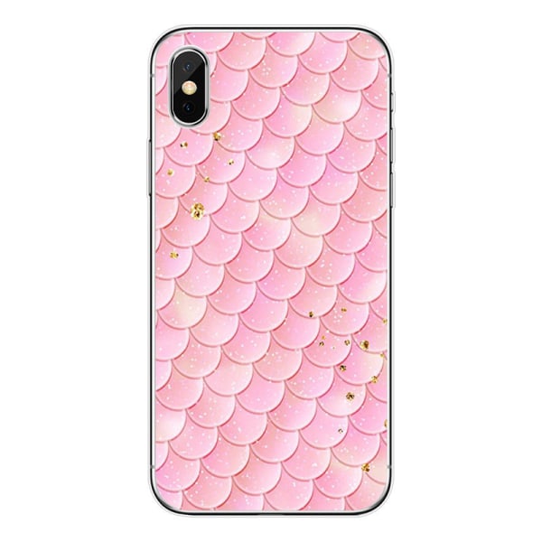 Mobilskal till iPhone11 mermaid rosa med guldflingor Rosa one size
