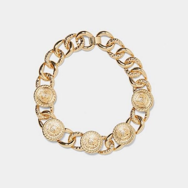 Kultakaulakoru kauniilla kaulakorulla Gold one size