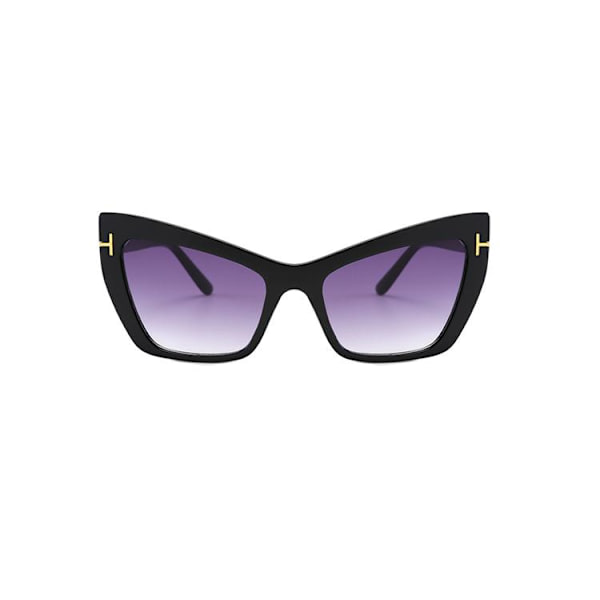 Ainutlaatuiset mustat aurinkolasit, joissa on violetit lasit ja kultaisia yksityiskohtia Purple one size