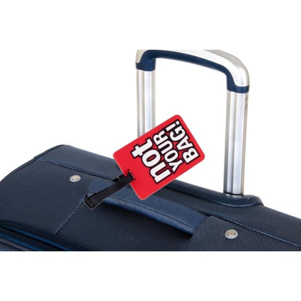 Bagagemærke '' Not your bag '' bagagetag rød sort Red