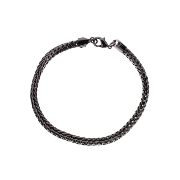 Luksuriøst titanium armbånd + halskæde til mænd i sort eller søl Silver one size