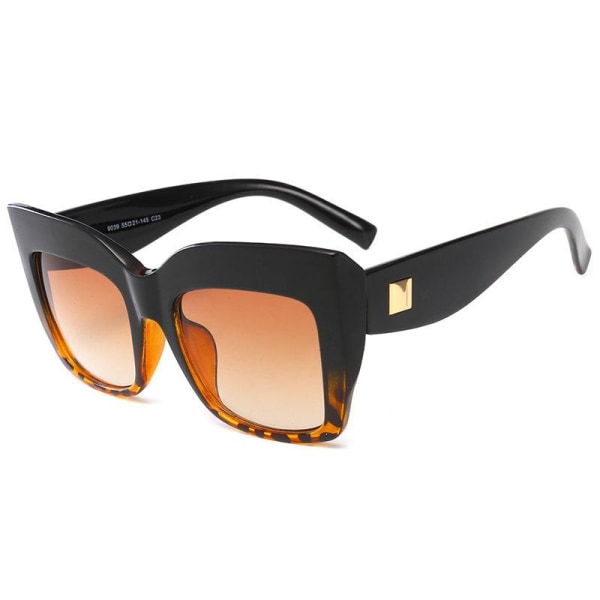 Oversized cateye solglasögon UV400 Brown one size