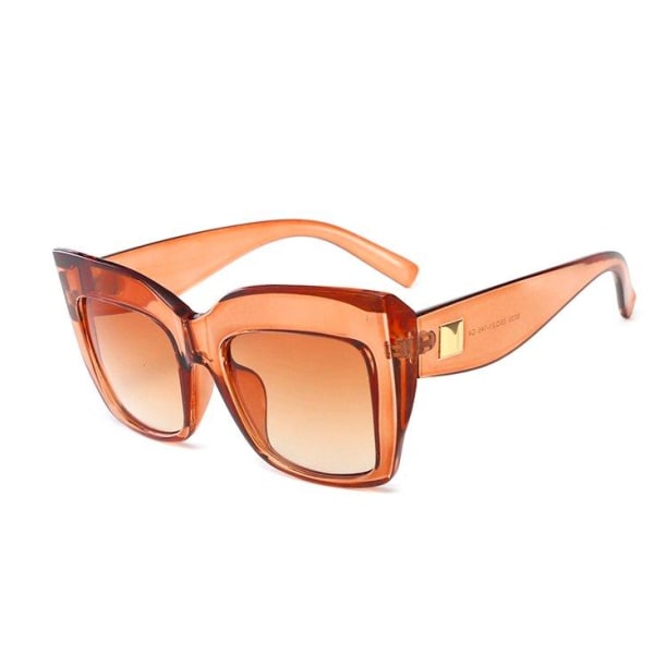 Oversized cateye solbriller UV400 Kylie i oransje Orange one size