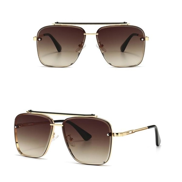 Pilot-merke trendy solbriller for menn sommeren 2022 Silver one size