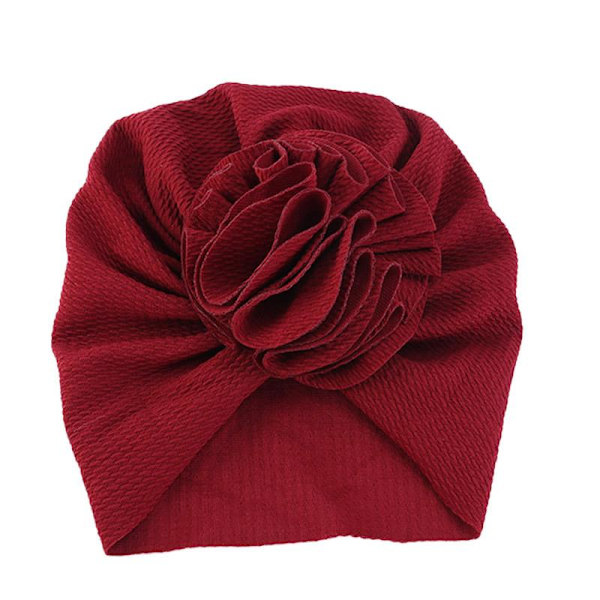 Gullig turban m stor blomma flera färger stretch material 0-3 år baby barn! Grey one size
