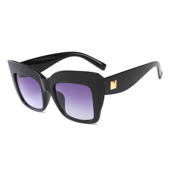 Oversized cateye solbriller UV400 Kylie Black one size