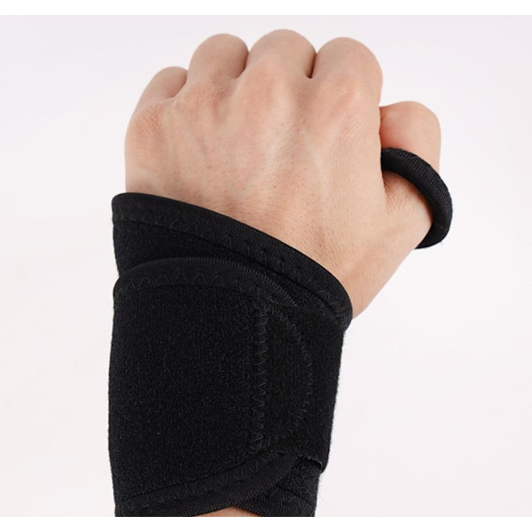 Justerbart vristskydd perfekt för tyngdlyftning gym sport mm Svart one size
