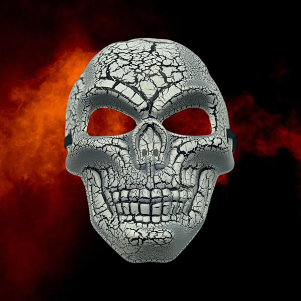 Scary mask luuranko halloween kallo kallo naamioitu White one size