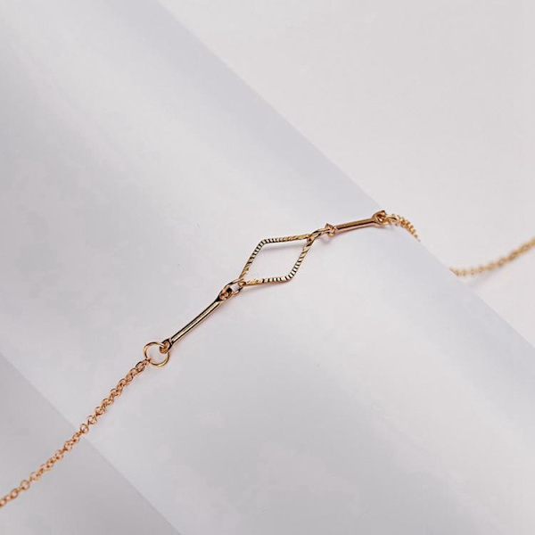 Thanks - halskæde med oval 18K forgyldt gave tak Gold one size