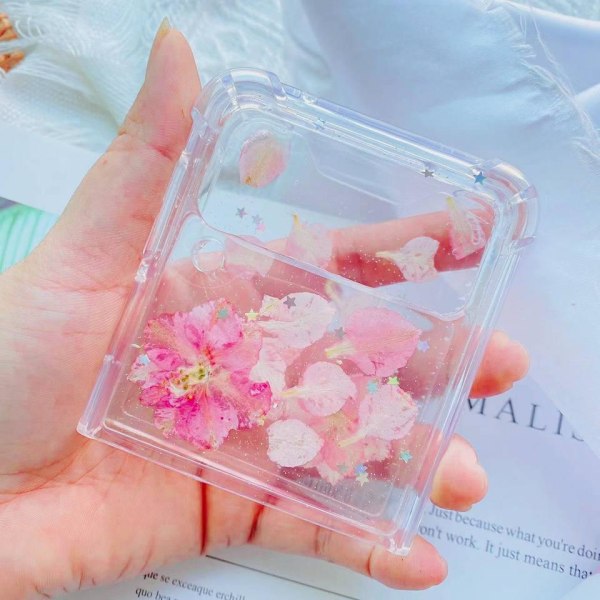 Samsung Galaxy Z FLIP 3 - gjennomsiktig skall med tørkede blomster Transparent one size