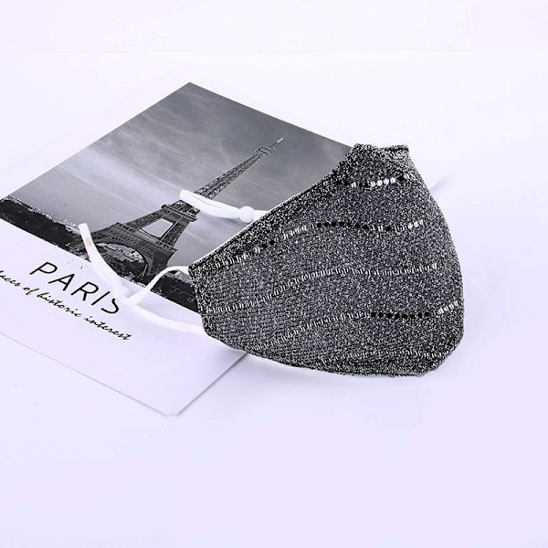 Fashion Mask pailletter mundbeskyttelse i flere farver vaskbar bomuld White one size