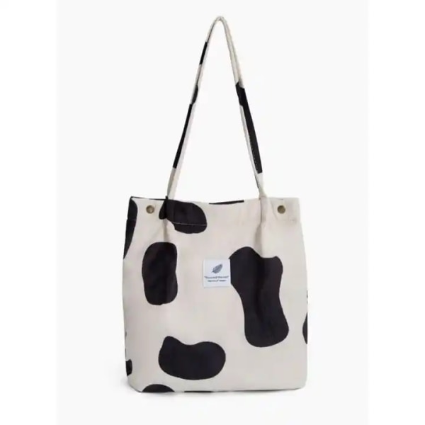 Foret stoftaske mulepose med rum vaskbar, miljøvenlig dalmatin k White