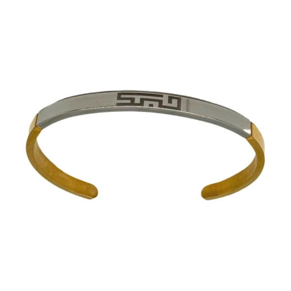 Armband rostfritt stål text 'Bahebak' arabiska för kvinnor justerbart Guld one size